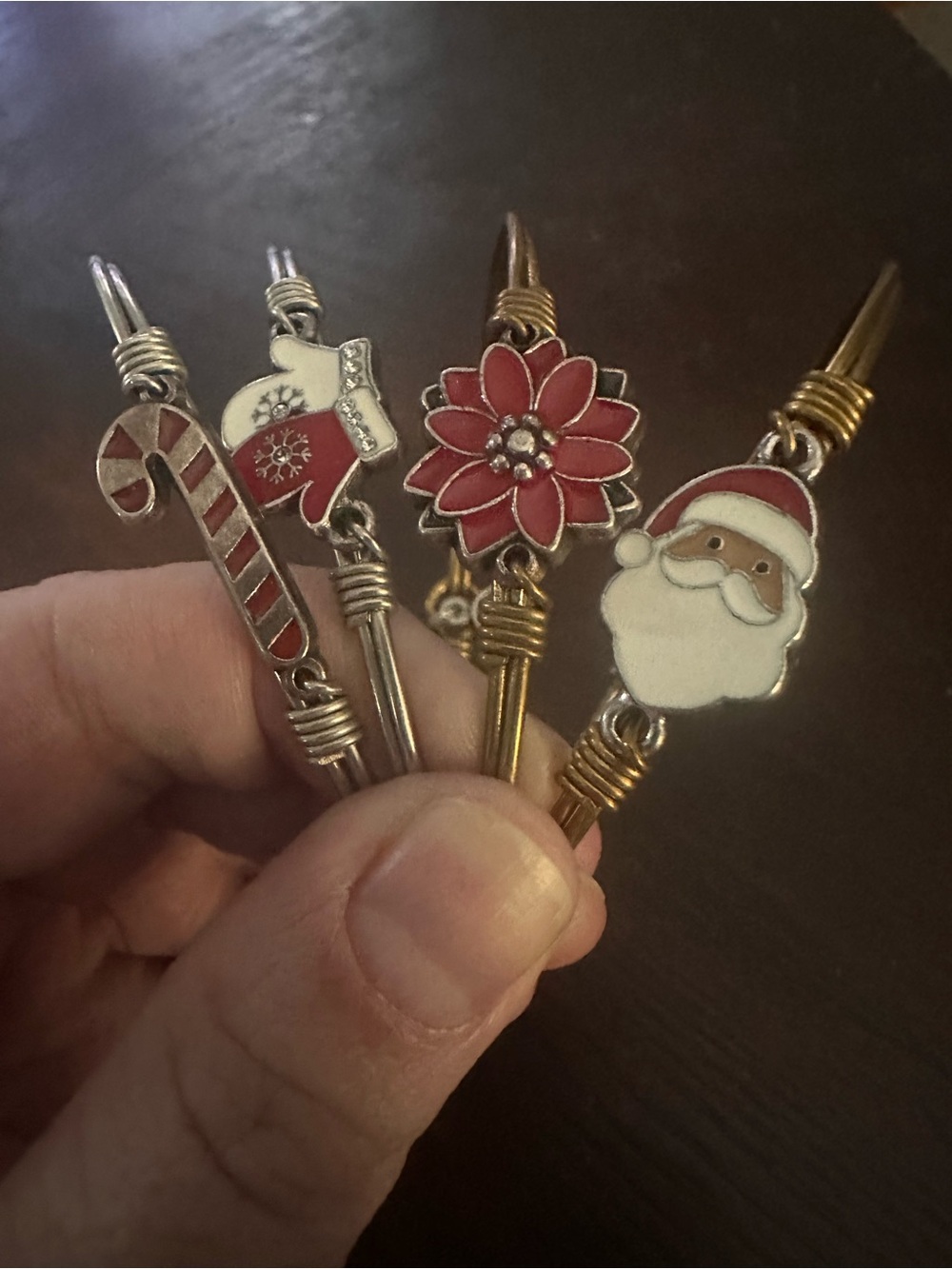 Festive Christmas / holiday Luca + Dani charm bracelets!